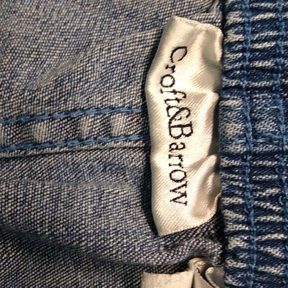 Croft & Barrow Women's 2X Blue Denim Stretch Jean Capri - Picture 2 of 7